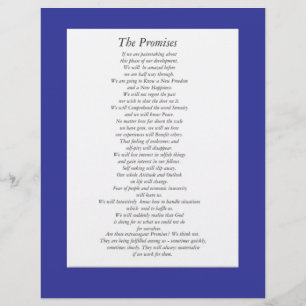 The AA Promises (paper sheet.)