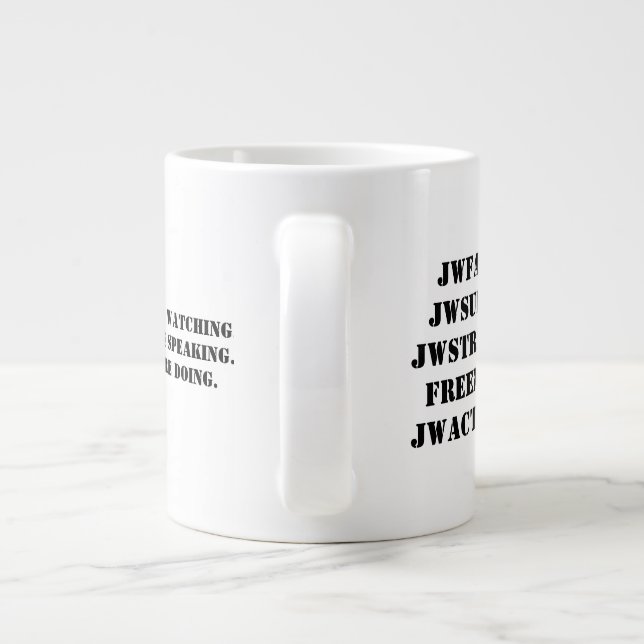 The AAWA Activists mug. Large Coffee Mug (Back)