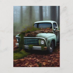 The Abandoned Truck Digital Art Postcard