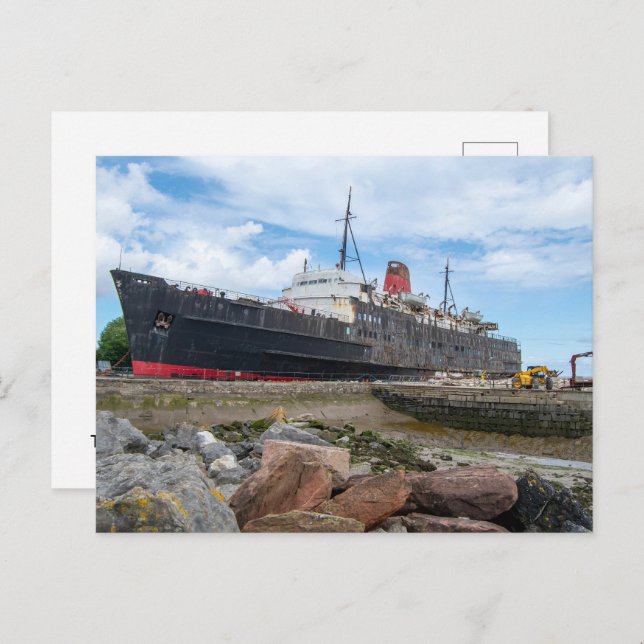The Abandoned TSS Duke of Lancaster Ship Holiday Postcard (Front/Back)
