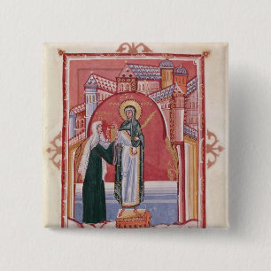 The Abbess Hilda offering 15 Cm Square Badge