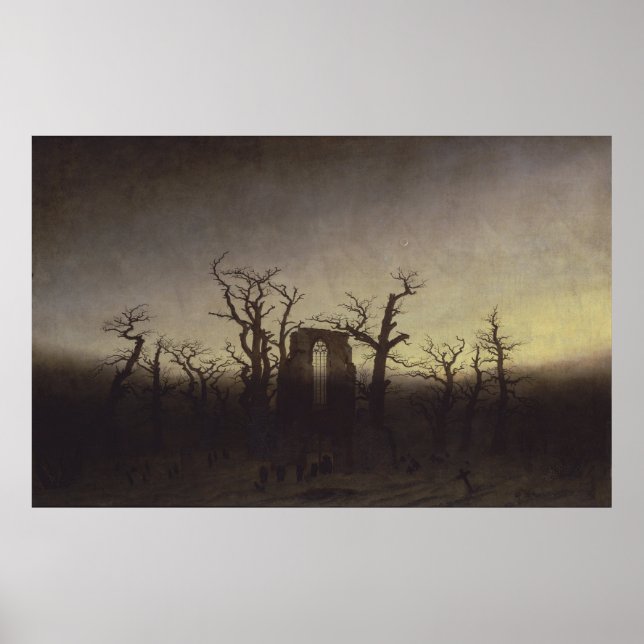 The Abbey in the Oakwood - Caspar David Friedrich Poster (Front)