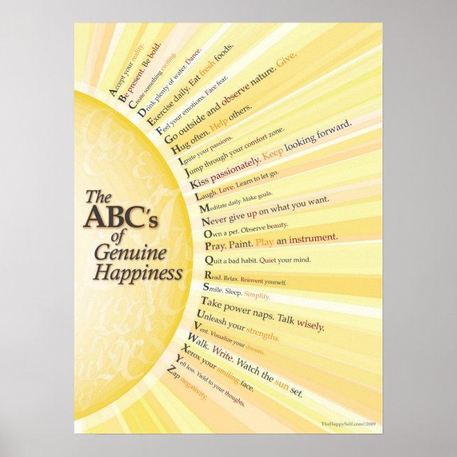 The ABC's of Genuine Happiness Poster (Front)