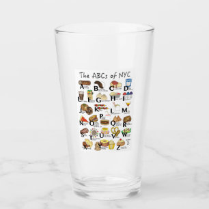 The ABCs of NYC Classic New York City Foods Glass
