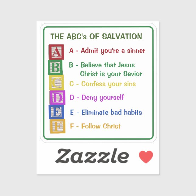 The ABC's of Salvation (Sheet)