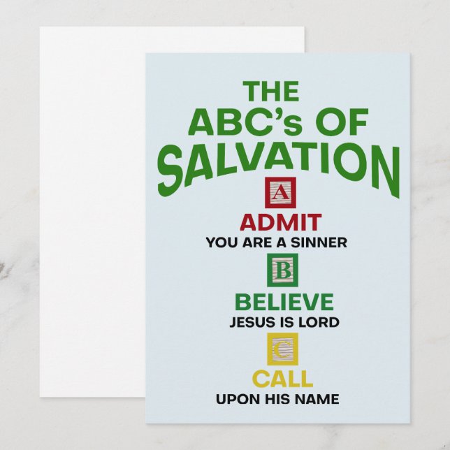 The ABC's of Salvation Holiday Card (Front/Back)