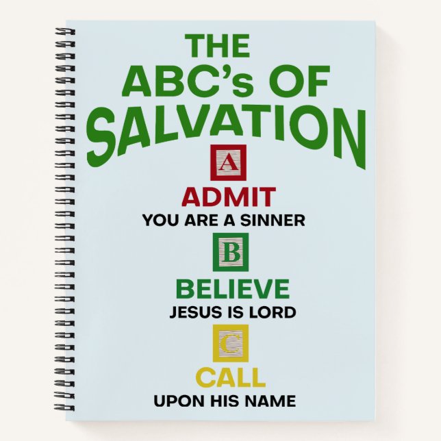 The ABC's of Salvation Notebook (Front)