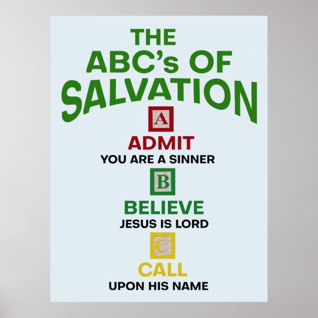 The ABC's of Salvation Poster (Front)