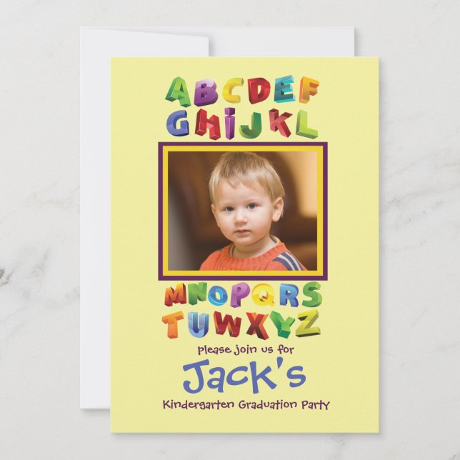 The ABC's Photo Invitation (Front)