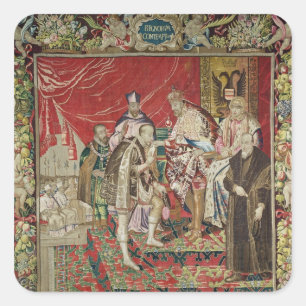 The Abdication of Charles V Square Sticker