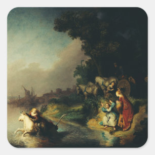 The Abduction of Europa by Rembrandt Square Sticker
