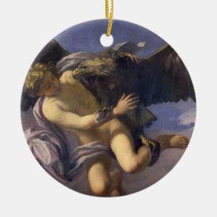 The Abduction of Ganymede, 1700 (oil on canvas) Ceramic Tree Decoration