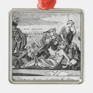 The Able Doctor, or America Swallowing Metal Tree Decoration