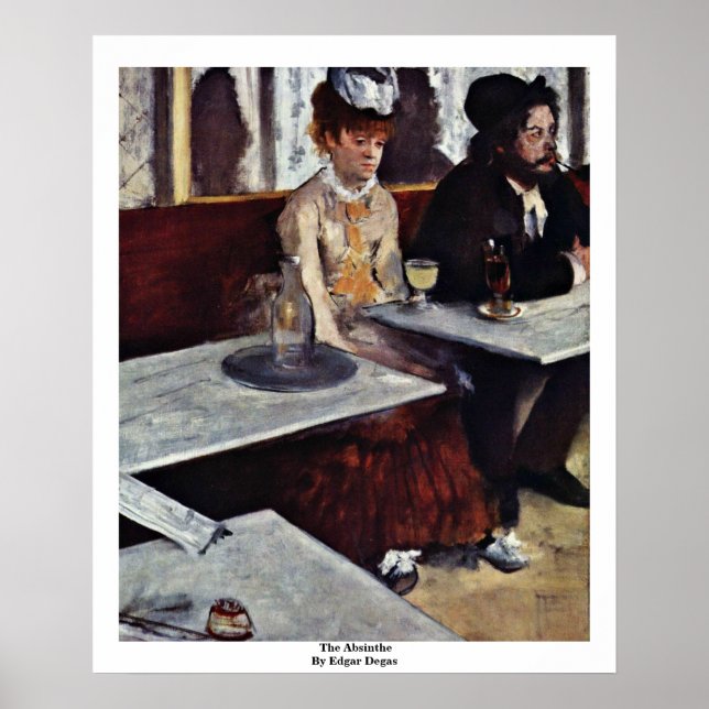 The Absinthe By Edgar Degas Poster (Front)