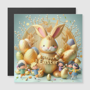 The Abstract Gold Easter Bunny