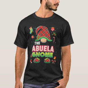 The Abuela Gnome Buffalo Plaid Matching Christmas T-Shirt