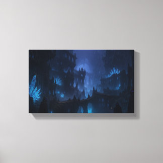 The Abyss of Ny’Zhara – Sanctum of the Umbrakind Canvas Print