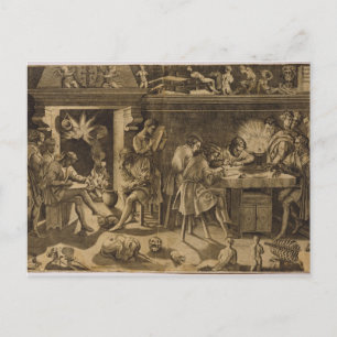 The Academy of Baccio Bandinelli, 1547 Postcard