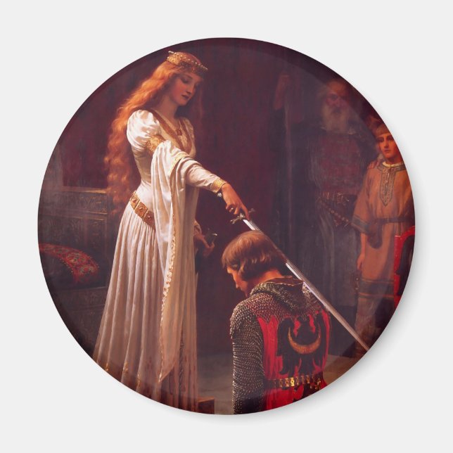 The Accolade by Edmund Blair Leighton Magnet (Front)