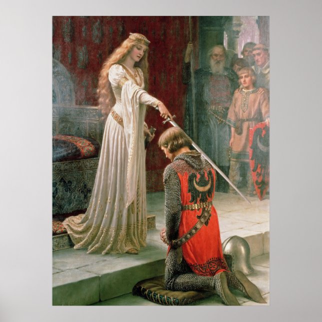 The Accolade Mediaeval Knight Art Print (Front)