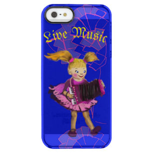 The accordion player girl clear iPhone SE/5/5s case