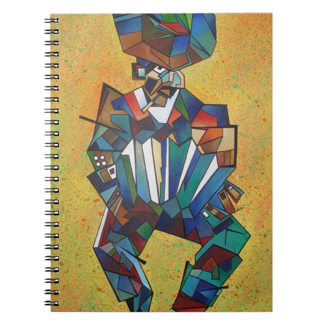 The Accordionist Cubism Art Notebook (Front)