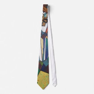 The Accordionist Cubism Art Tie