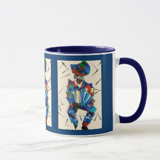 The Accordionist Geometric Art Style Mug