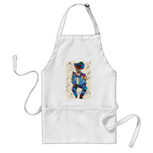 The Accordionist Geometric Art Style Standard Apron