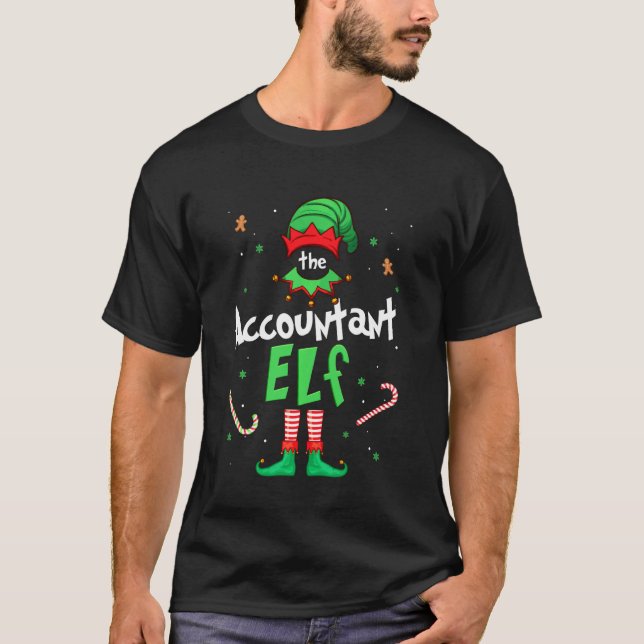 The Accountant Elf Xmas Matching Christmas For Fam T-Shirt (Front)