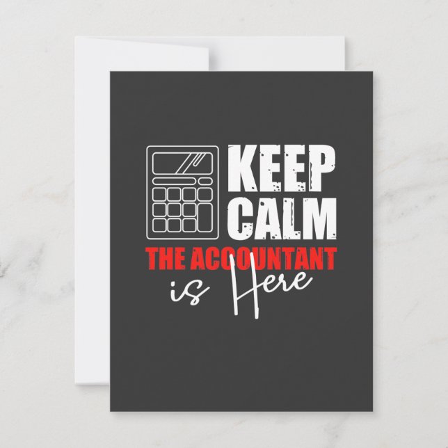 The Accountant Is Here Thank You Card (Front)