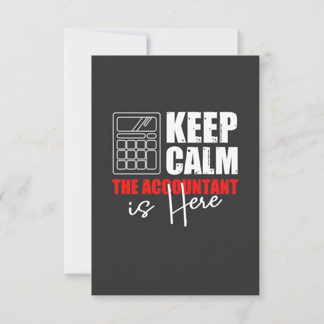 The Accountant Is Here Thank You Card (Front)