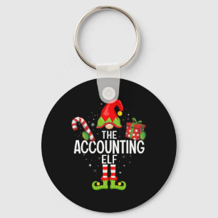 The Accounting Elf Family Christmas Pajama Xmas Key Ring
