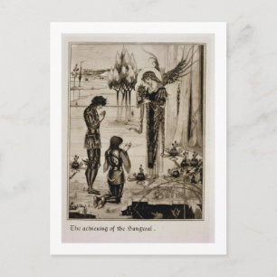 The achieving of the Sangreal, from 'Le Morte d'Ar Postcard