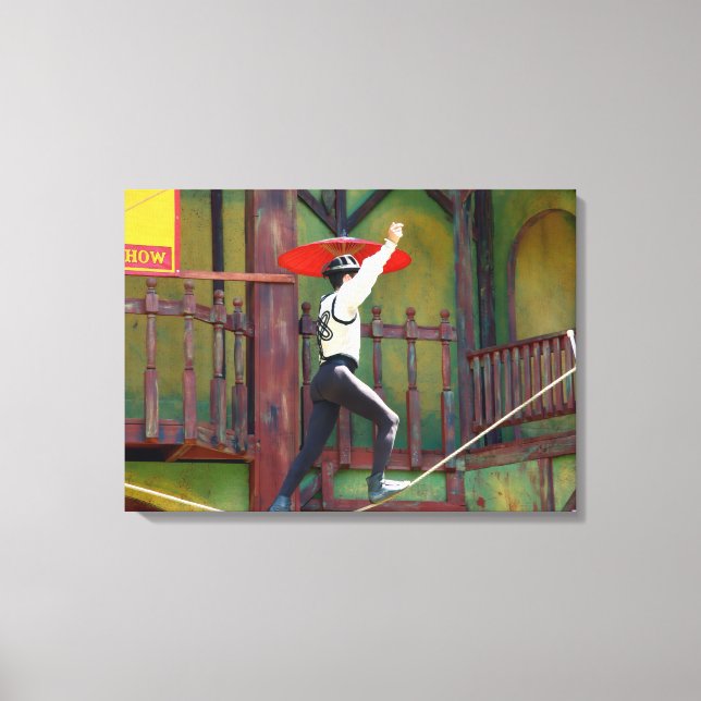 The Acrobat at carnival show case Canvas Print (Front)