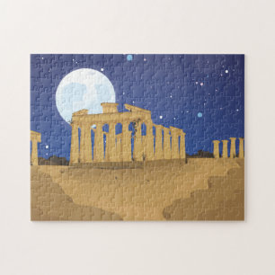 The Acropolis of Athens cartoon Jigsaw Puzzle