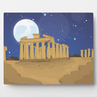 The Acropolis of Athens cartoon Plaque