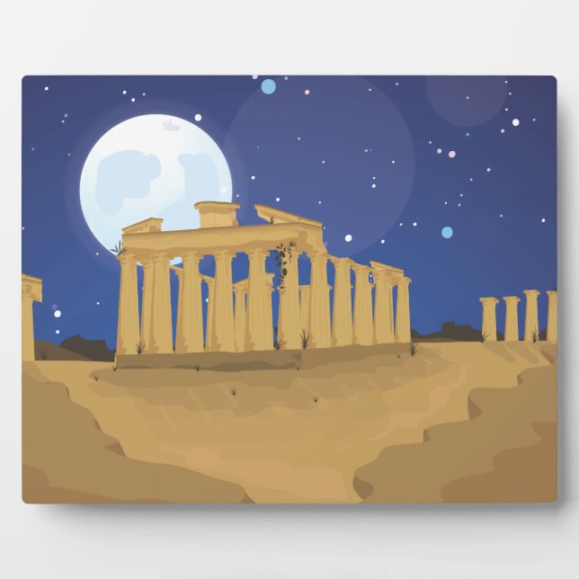 The Acropolis of Athens cartoon Plaque (Front)