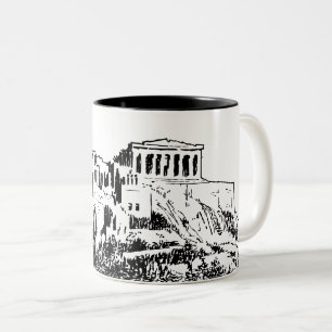 The Acropolis of Athens, Greece Two-Tone Coffee Mug