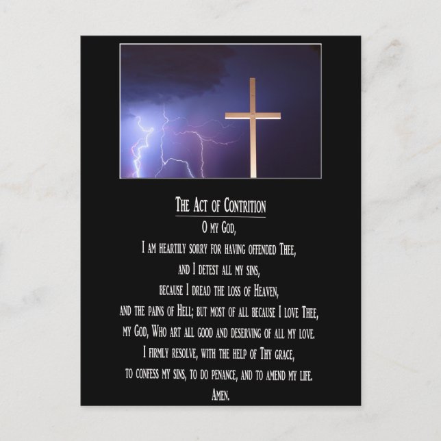 The Act of Contrition Prayer.jpg Postcard (Front)