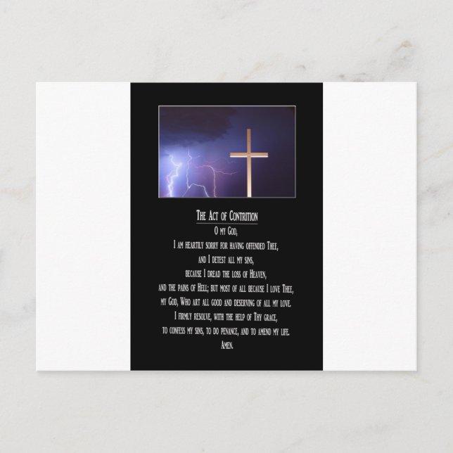 The Act of Contrition Prayer.jpg Postcard (Front)