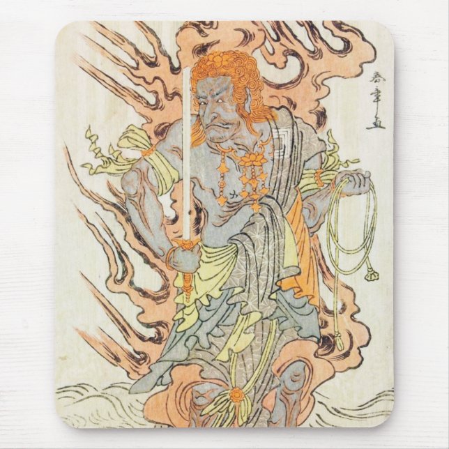 The Actor Ichikawa Danjuro V as a Stone Image Mouse Mat (Front)