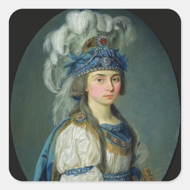 The actress and singer Praskovya Zhemchugova Square Sticker (Front)