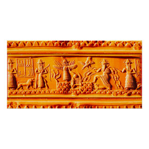 The Adda cylinder seal Akkadian  Poster