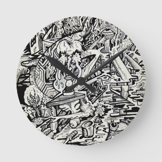 The Adept, or, A Freakish Transfiguration Round Clock (Front)