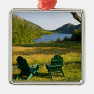 The Adirondack Chairs on the lawn of the Jordan Metal Tree Decoration