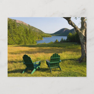 The Adirondack Chairs on the lawn of the Jordan Postcard