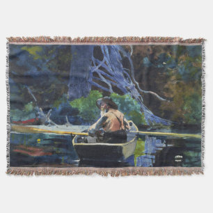 The Adirondack Guide Winslow Homer 1894 Throw Blanket