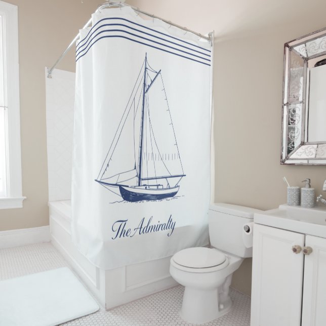 The Admiralty Shower Curtain (In Situ)