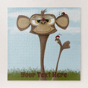 The Adorable Monkey and His Ladybug Friends Jigsaw Puzzle